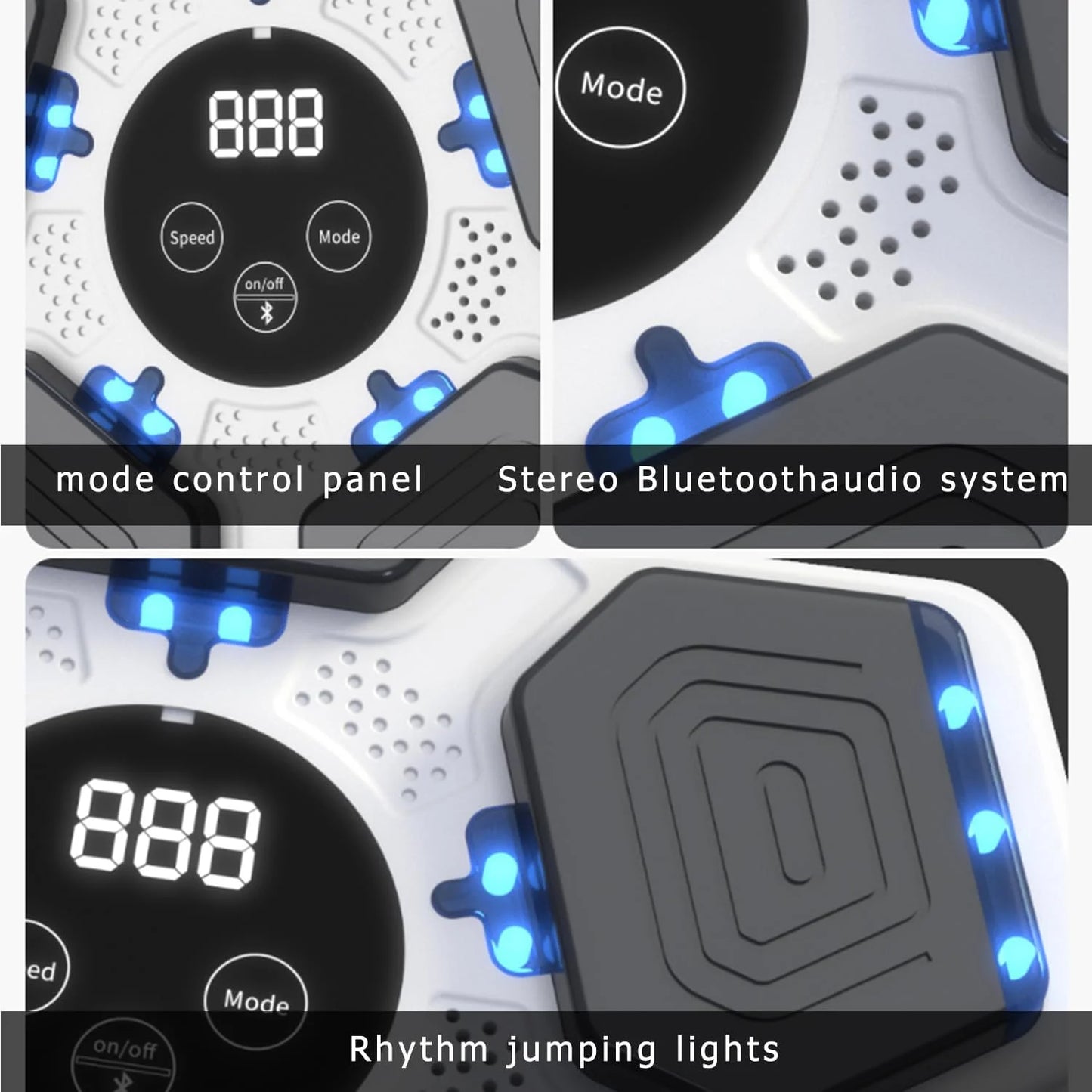 Upgraded Adult Smart Music Boxing Machine, Electronic Boxing Machine with Boxing Gloves, Boxing Music Fitness Machine with Smart Display, Smart Boxing Machine Wall-Mounted for Home Dnd Gym, White