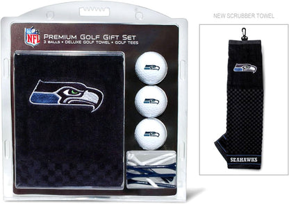 Premium NFL Gift Set: Embroidered Deluxe Towel, 3 Balls, 14 Tees (2-3/4" Reg.)