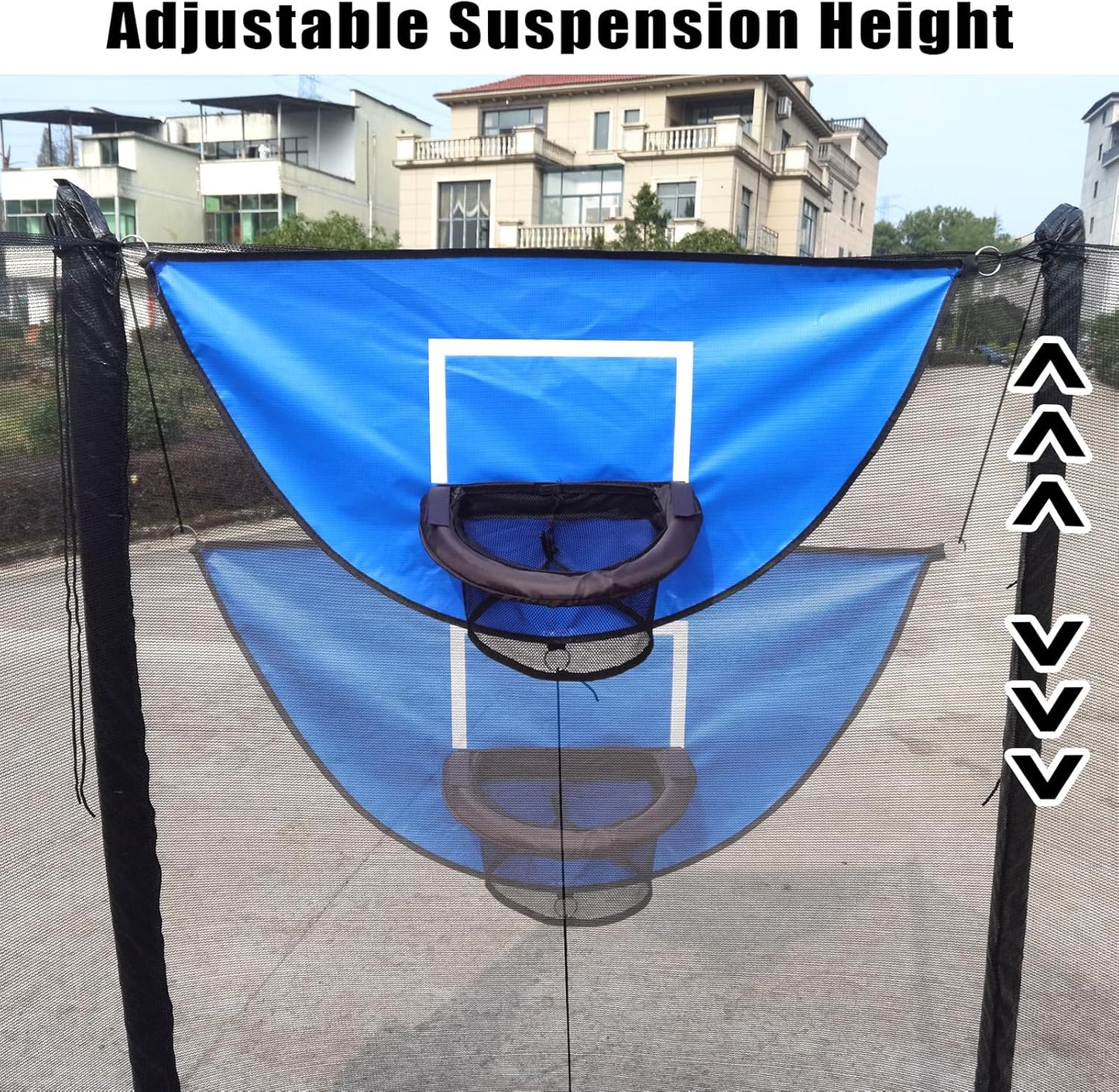 Trampoline Basketball Hoop, with Pump and 4 Mini Balls, Easy to Install, Universal Trampoline Accessories, Trampolines Basketball for Dunking