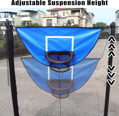 Trampoline Basketball Hoop, with Pump and 4 Mini Balls, Easy to Install, Universal Trampoline Accessories, Trampolines Basketball for Dunking