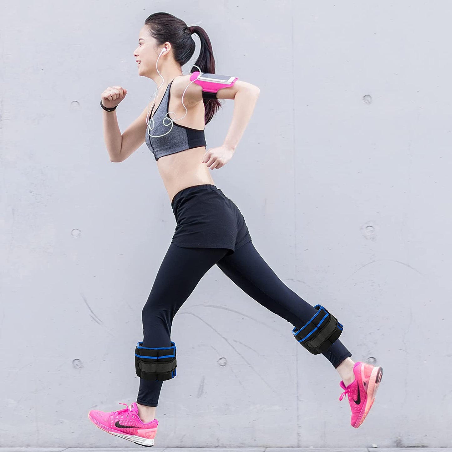 Adjustable Ankle Weights 1 Pair 7 Lb 10 Lbs- Strength Training Wrist & Ankle Arm Wrist Leg Weight Set for Women Men- Removable Weighted Ankle Weights for Gym, Workout & Fitness