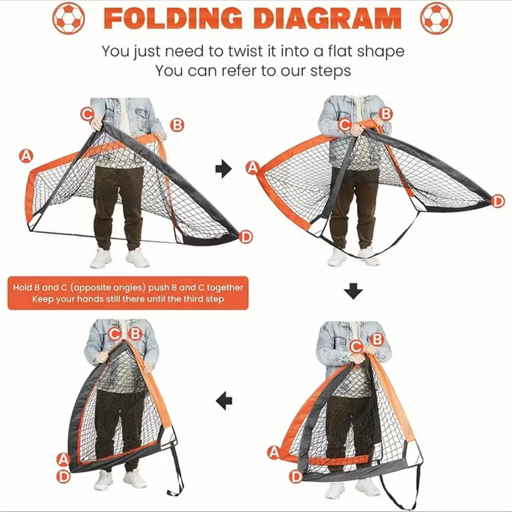 2Pcs/1Pc Soccer Goals Soccer Net for Backyard, Portable Soccer Goal, Pop up Soccer Goal Net for Backyard