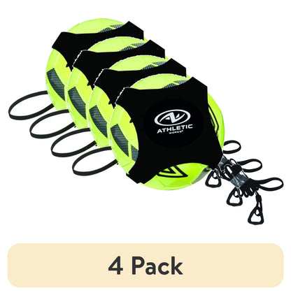 (4 Pack)  Soccer Kick Trainer for Athletes of All Ages and Skill Levels, Black, Unisex