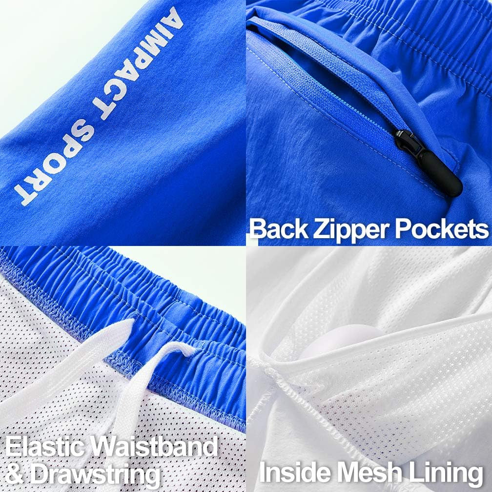 Solid Running Shorts for Men 3 Inch Jogging Road Track Running Shorts with Pockets Ranger Panties for Men