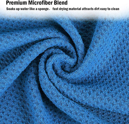 Golf Towel Set with Clip, Cleaning Brush & Accessories | 2 Golf Towels | Golf Gifts for Men, Women