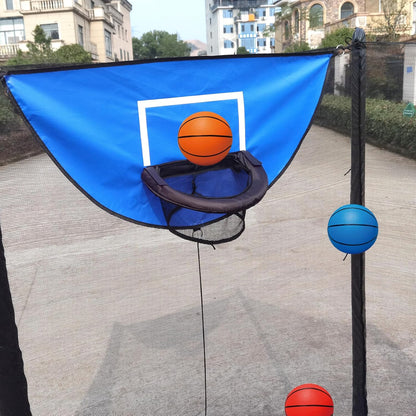 Trampoline Basketball Hoop, with Pump and 4 Mini Balls, Easy to Install, Universal Trampoline Accessories, Trampolines Basketball for Dunking