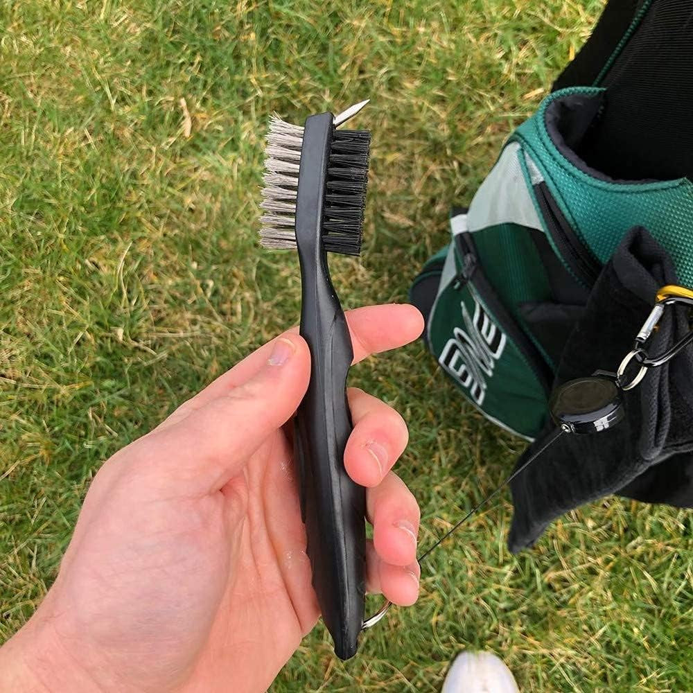 Golf Towel Set with Clip, Cleaning Brush & Accessories | 2 Golf Towels | Golf Gifts for Men, Women