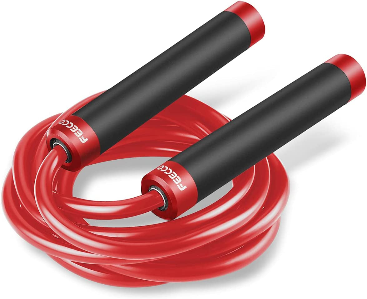 1LB Weighted Jump Rope, 1/2 LB Rope and Metal Handles for Men and Women, with Adjustable Length and Professional Ball Bearings for Boxing, Muay Thai Training, Fitness, Crossfit Workout