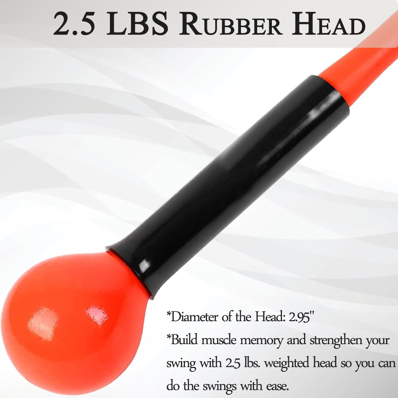 Golf Swing Trainer Aid 48"/40" Warm-Up Stick for Strength Flexibility Tempo Training Golf Practice Aid with Weighted Head Swing Corrector for Men Women