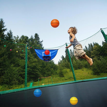 Trampoline Basketball Hoop, with Pump and 4 Mini Balls, Easy to Install, Universal Trampoline Accessories, Trampolines Basketball for Dunking