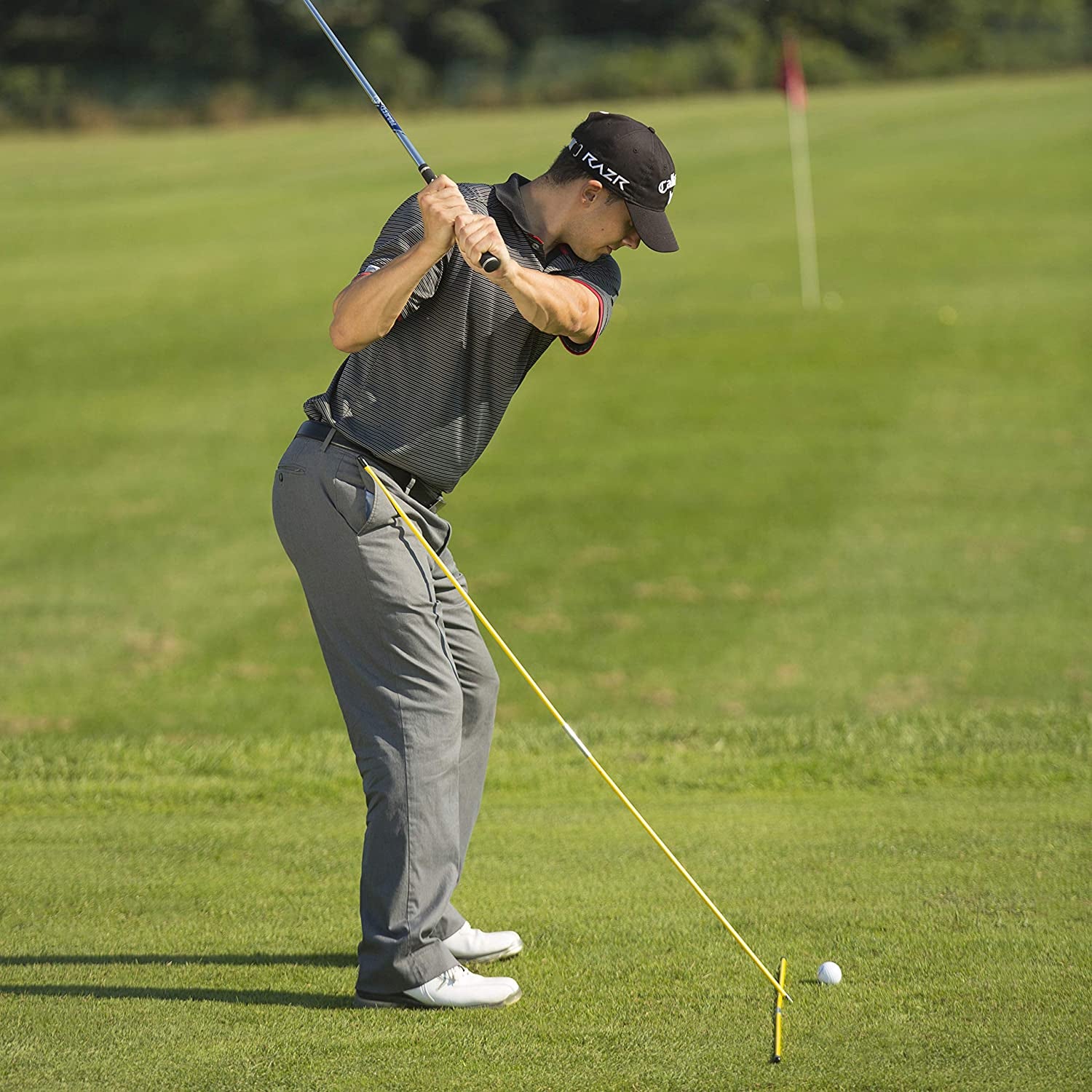 Alignment Stix, Golf Swing Trainer, Yellow, 48 Inches, (Set of 2)