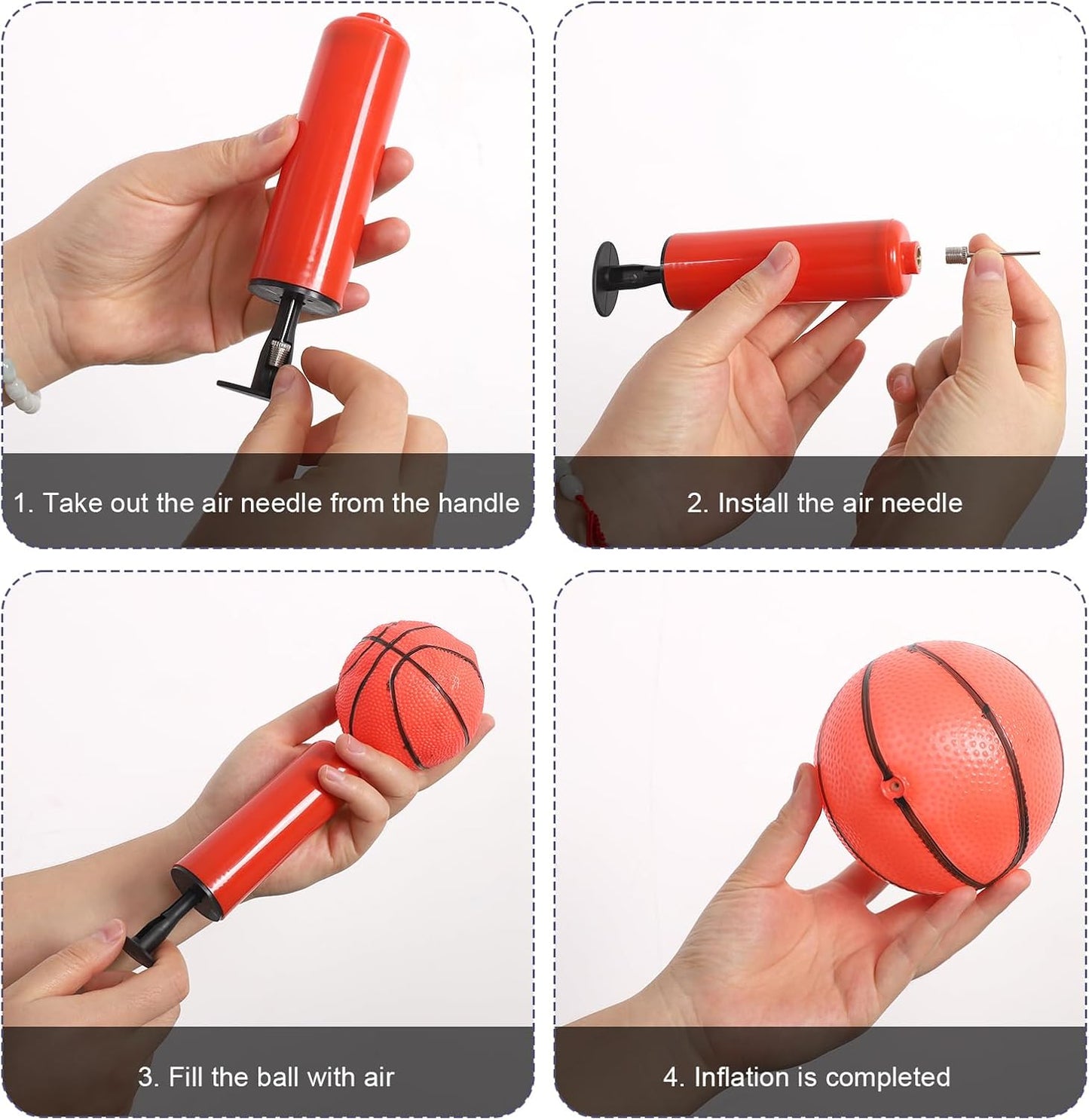 Trampoline Basketball Hoop Set, Trampoline Basketball Hoop Attachment Waterproof Basketball Goal for Trampoline Soft Basketball Game Accessories for All Ages Basketball Lovers