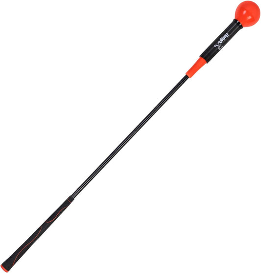 Golf Swing Trainer Aid 48"/40" Warm-Up Stick for Strength Flexibility Tempo Training Golf Practice Aid with Weighted Head Swing Corrector for Men Women