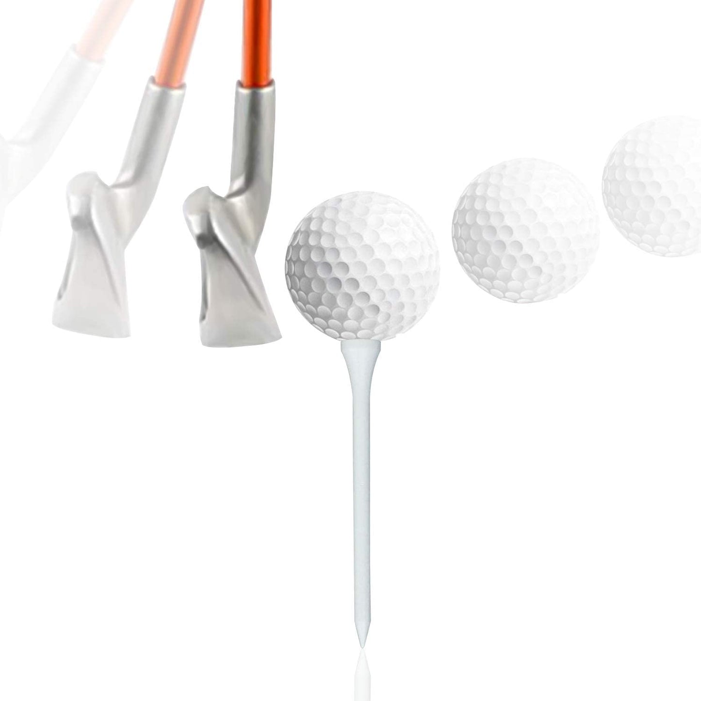 Bamboo Golf Tees Wood|Professional Multiple Colors Golf Tees 3-1/4,2-3/4,2-1/8 Inch Pack of 50/100|Golf Tee in Package